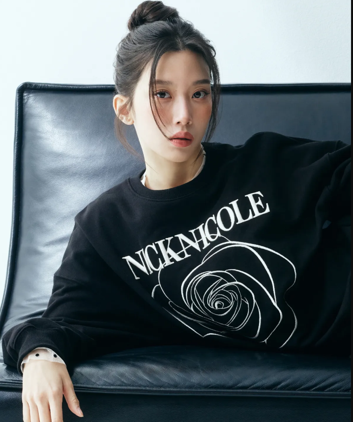 韓國 Nick Nicole VOLUME NICOLE ROSE SWEATSHIRT【NN040】