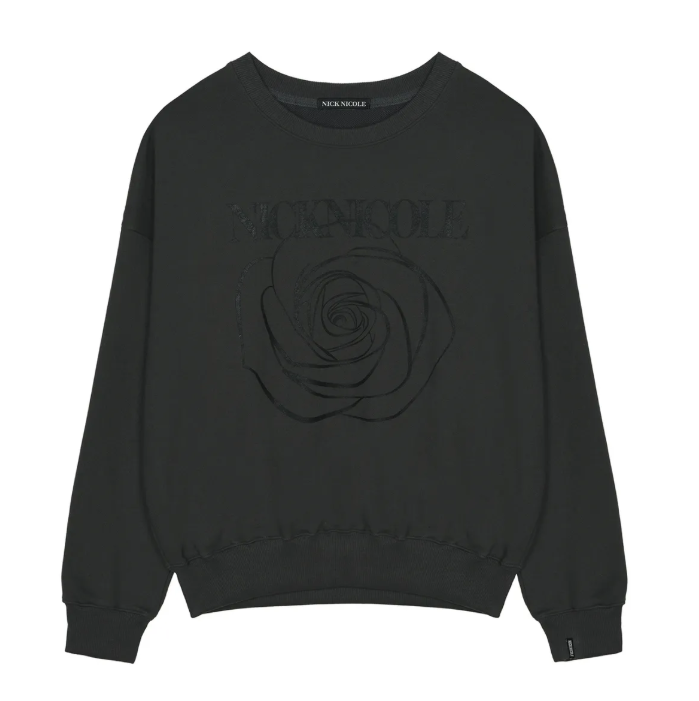 韓國 Nick Nicole ROSE PRINTING SWEATSHIRT【NN038】