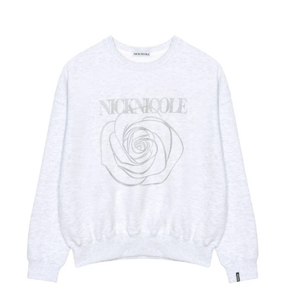 韓國 Nick Nicole ROSE PRINTING SWEATSHIRT【NN038】