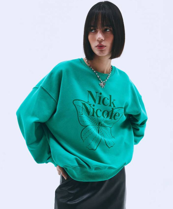 韓國 Nick Nicole BUTTERFLY SIGNATURE SWEATSHIRT【NN041】