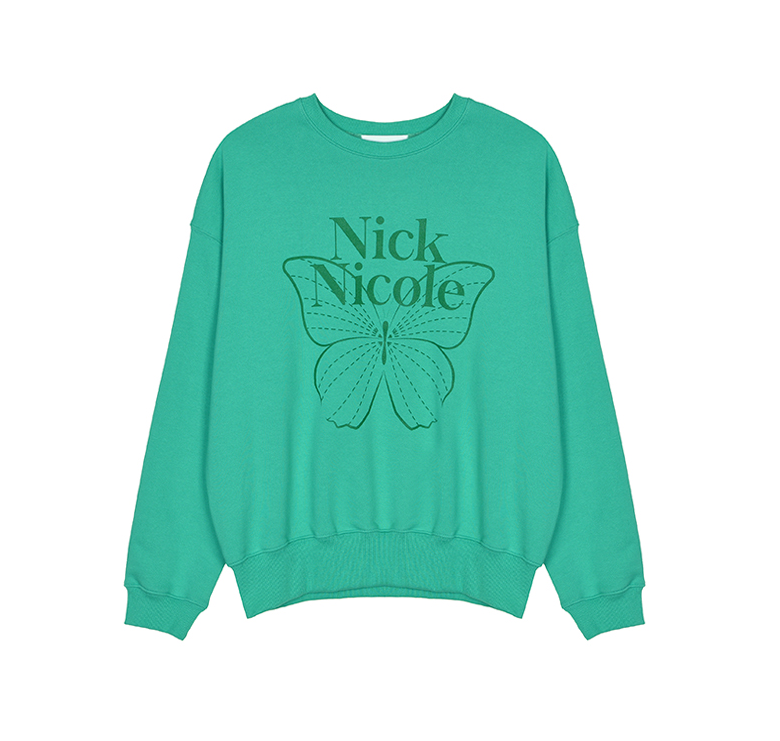 韓國 Nick Nicole BUTTERFLY SIGNATURE SWEATSHIRT【NN041】