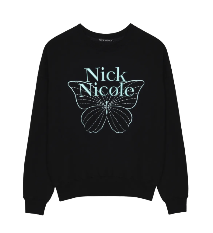 韓國 Nick Nicole VOLUME BUTTERFLY SIGNATURE SWEATSHIRT【NN042】