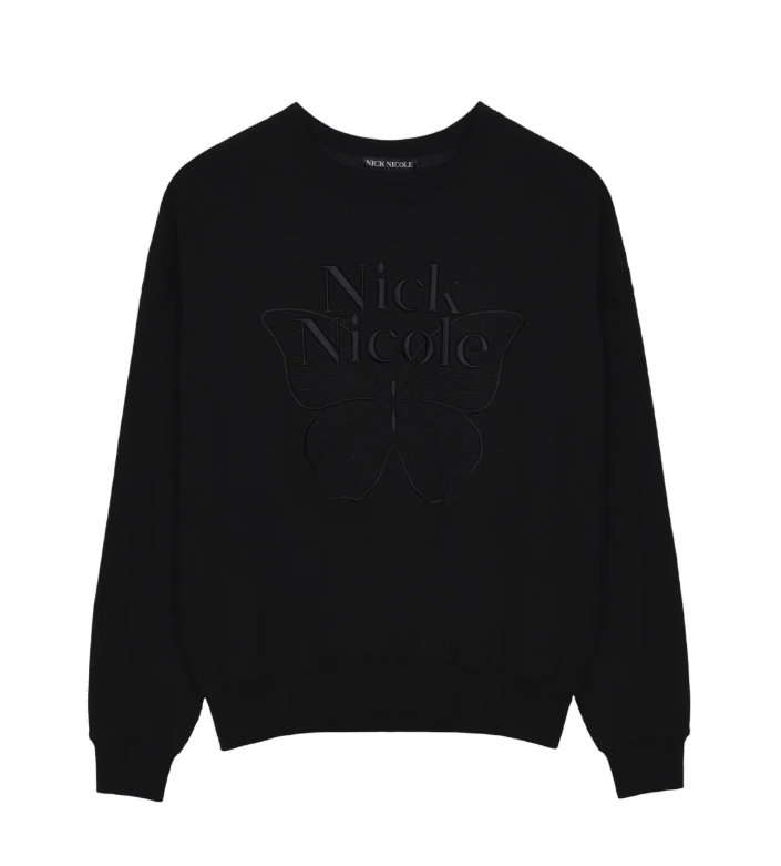 韓國 Nick Nicole VOLUME BUTTERFLY SIGNATURE SWEATSHIRT【NN042】