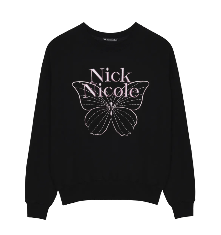 韓國 Nick Nicole VOLUME BUTTERFLY SIGNATURE SWEATSHIRT【NN042】