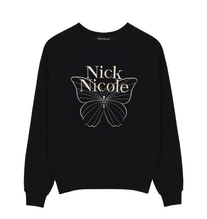 韓國 Nick Nicole VOLUME BUTTERFLY SIGNATURE SWEATSHIRT【NN042】