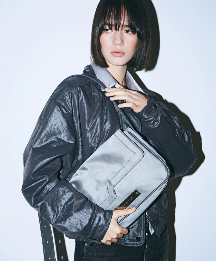 韓國 Nick Nicole CRYSTAL WAVE POINT MESSENGER BAG【NN032】