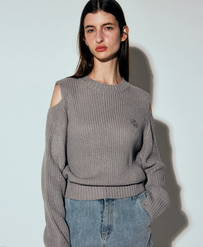 韓國 Nick Nicole SHOULDER CUT OUT KNIT【NN053】