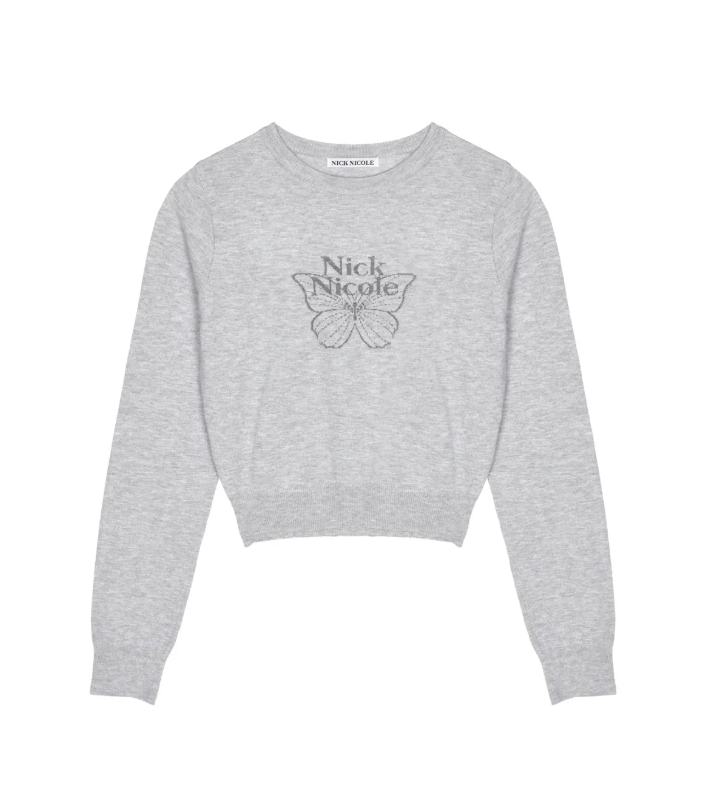 韓國 Nick Nicole MINI BUTTERFLY SIGNATURE SLEEVE KNIT【NN084】