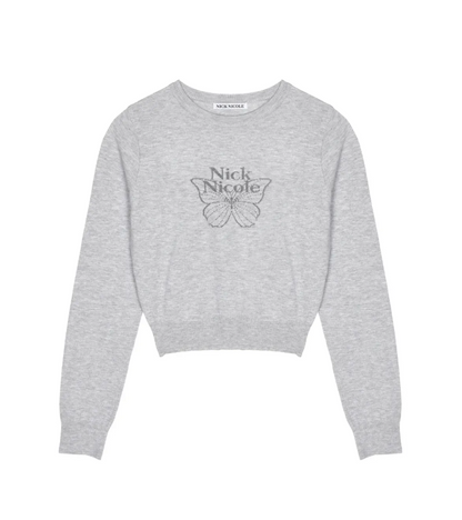 韓國 Nick Nicole MINI BUTTERFLY SIGNATURE SLEEVE KNIT【NN084】