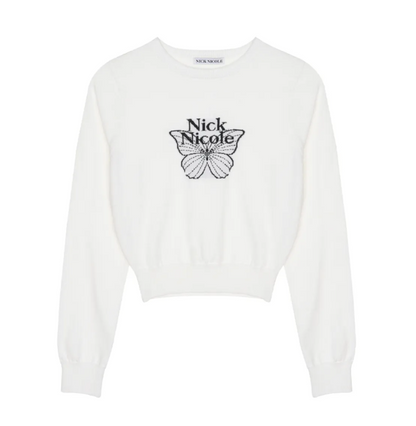 韓國 Nick Nicole MINI BUTTERFLY SIGNATURE SLEEVE KNIT【NN084】