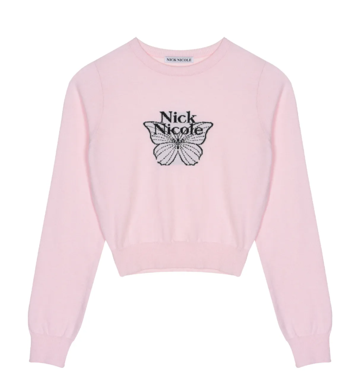 韓國 Nick Nicole MINI BUTTERFLY SIGNATURE SLEEVE KNIT【NN084】