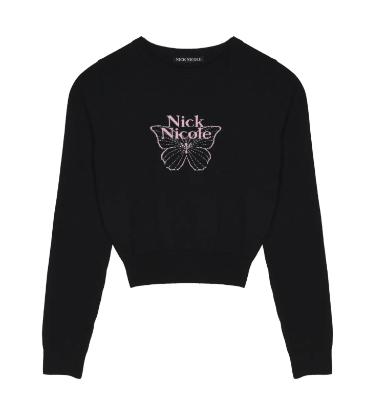 韓國 Nick Nicole MINI BUTTERFLY SIGNATURE SLEEVE KNIT【NN084】