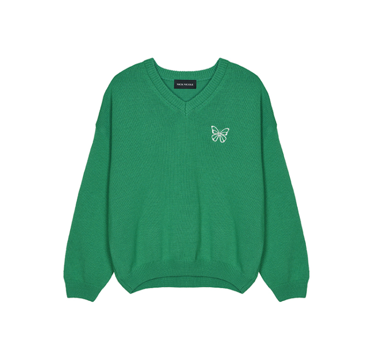 韓國 Nick Nicole BUTTERFLY SIGNATURE PULLOVER KNIT【NN068】