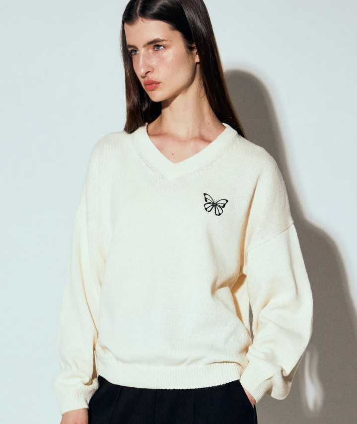 韓國 Nick Nicole BUTTERFLY SIGNATURE PULLOVER KNIT【NN068】