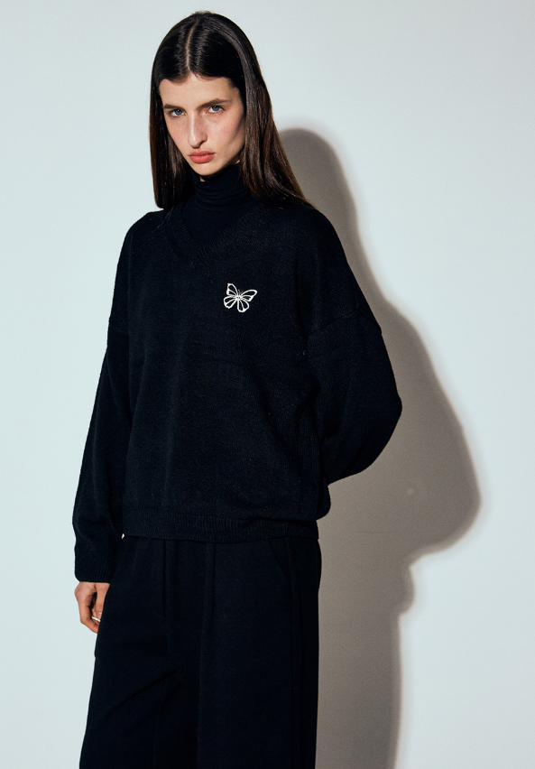 韓國 Nick Nicole BUTTERFLY SIGNATURE PULLOVER KNIT【NN068】