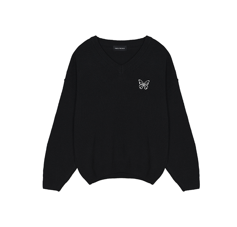 韓國 Nick Nicole BUTTERFLY SIGNATURE PULLOVER KNIT【NN068】