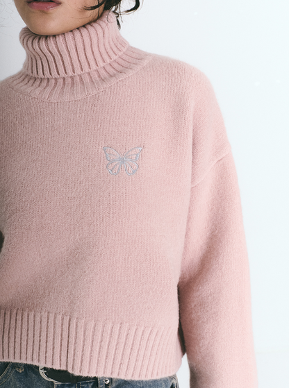 韓國 Nick Nicole TURTLENECK BUTTERFLY SWEATER【NN062】