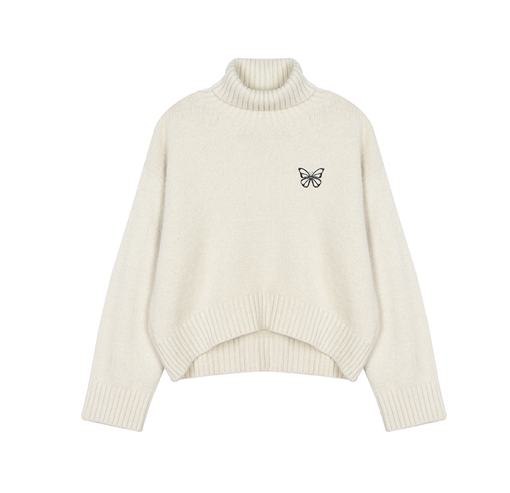 韓國 Nick Nicole TURTLENECK BUTTERFLY SWEATER【NN062】