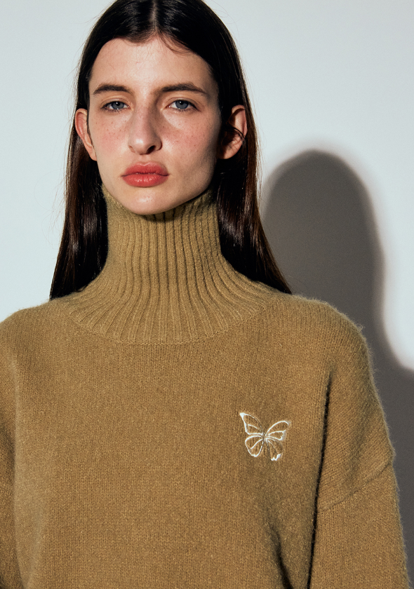 韓國 Nick Nicole TURTLENECK BUTTERFLY SWEATER【NN062】