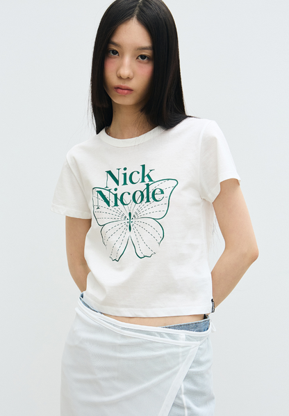 韓國 Nick Nicole BUTTERFLY SIGNATURE CROP TOP (短款)【NN134】