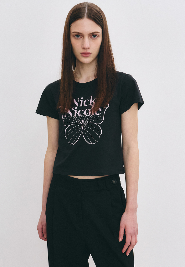 韓國 Nick Nicole BUTTERFLY SIGNATURE CROP TOP (短款)【NN134】