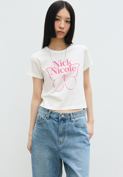 韓國 Nick Nicole BUTTERFLY SIGNATURE CROP TOP (短款)【NN134】