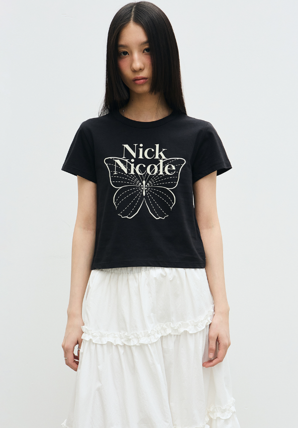 韓國 Nick Nicole BUTTERFLY SIGNATURE CROP TOP (短款)【NN134】