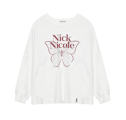 韓國 Nick Nicole BUTTERFLY SIGNATURE LS TOP【NN135】