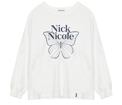 韓國 Nick Nicole BUTTERFLY SIGNATURE LS TOP【NN135】