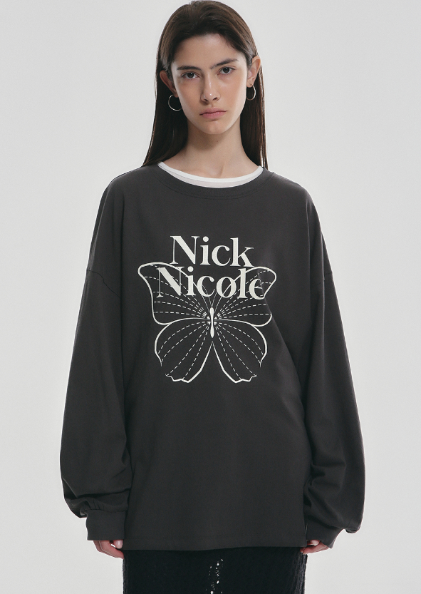 韓國 Nick Nicole BUTTERFLY SIGNATURE LS TOP【NN135】