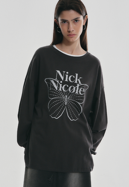 韓國 Nick Nicole BUTTERFLY SIGNATURE LS TOP【NN135】