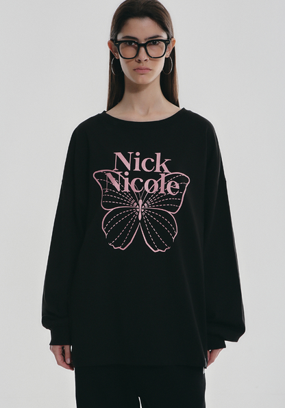 韓國 Nick Nicole BUTTERFLY SIGNATURE LS TOP【NN135】