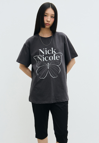 韓國 Nick Nicole BIG BUTTERFLY SLEEVE TOP (長款)【NN136】