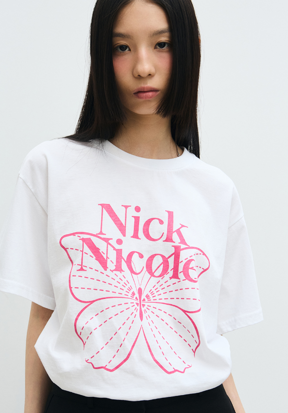 韓國 Nick Nicole BIG BUTTERFLY SLEEVE TOP (長款)【NN136】