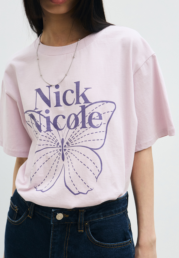 韓國 Nick Nicole BIG BUTTERFLY SLEEVE TOP (長款)【NN136】