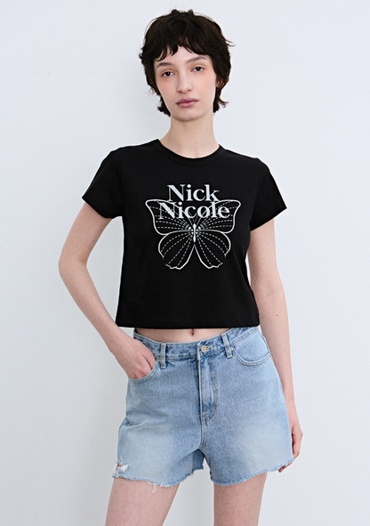 韓國 Nick Nicole BUTTERFLY SIGNATURE CROP TOP (短款)【NN134】