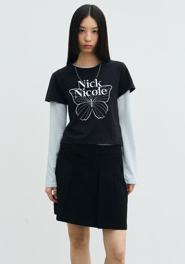 韓國 Nick Nicole BUTTERFLY SIGNATURE CROP TOP (短款)【NN134】