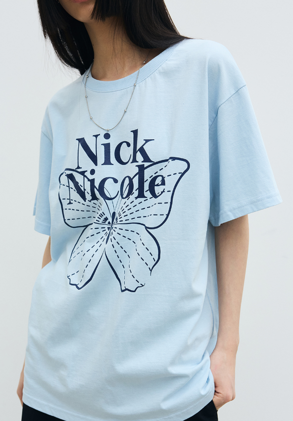 韓國 Nick Nicole BIG BUTTERFLY SLEEVE TOP (長款)【NN136】