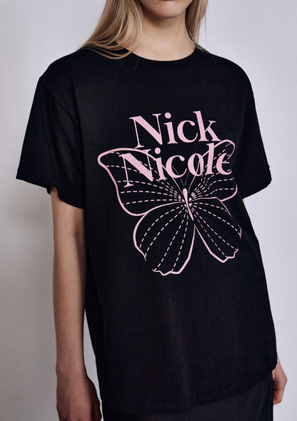 韓國 Nick Nicole BIG BUTTERFLY SLEEVE TOP (長款)【NN136】