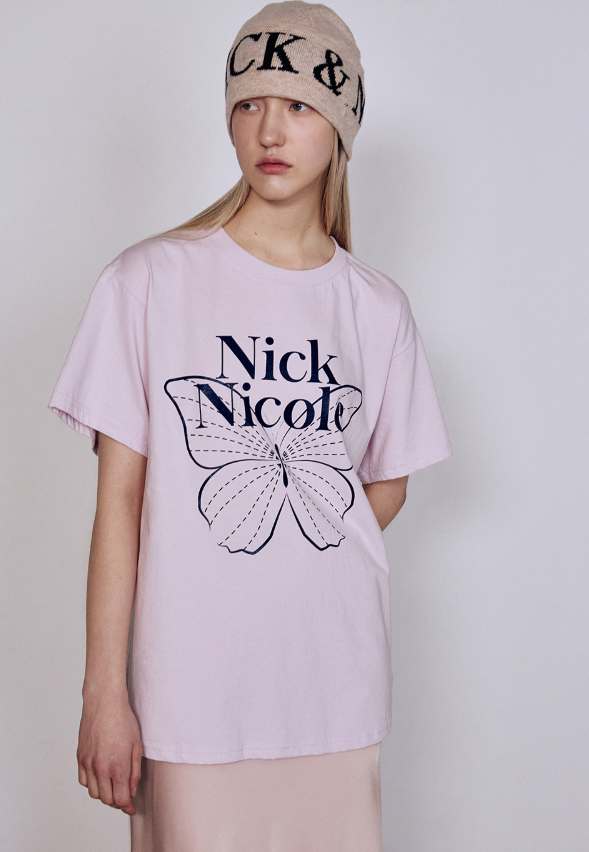 韓國 Nick Nicole BIG BUTTERFLY SLEEVE TOP (長款)【NN136】