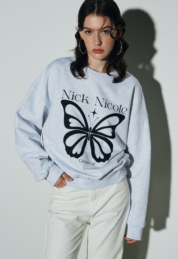 韓國 Nick Nicole BUTTERFLY TWINKLE SWEATSHIRT【NN137】