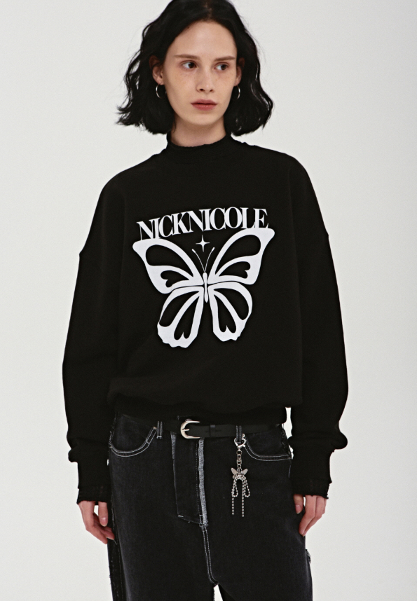 韓國 Nick Nicole BUTTERFLY BOLD TWINKLE SWEATSHIRT【NN138】