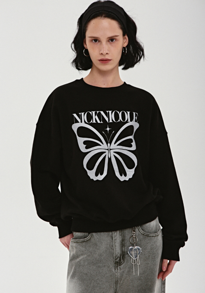 韓國 Nick Nicole BUTTERFLY BOLD TWINKLE SWEATSHIRT【NN138】