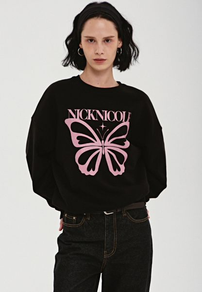 韓國 Nick Nicole BUTTERFLY BOLD TWINKLE SWEATSHIRT【NN138】