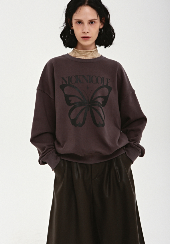 韓國 Nick Nicole BUTTERFLY BOLD TWINKLE SWEATSHIRT【NN138】