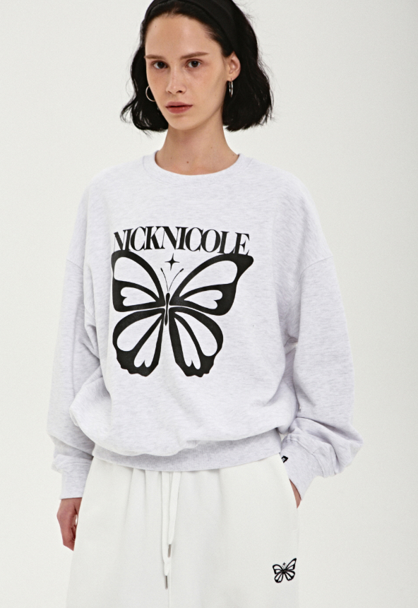 韓國 Nick Nicole BUTTERFLY BOLD TWINKLE SWEATSHIRT【NN138】