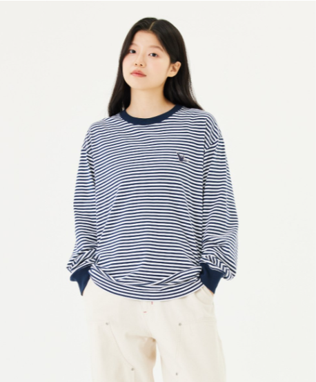 韓國 Mark Gonzales ANGEL WAPPEN STRIPE L/S T-SHIRT【MG122】