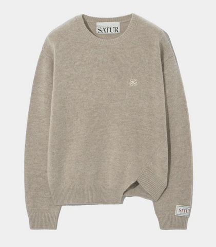 韓國 Satur Dublin Unbalanced Cashmere Blend Knit【SR031】