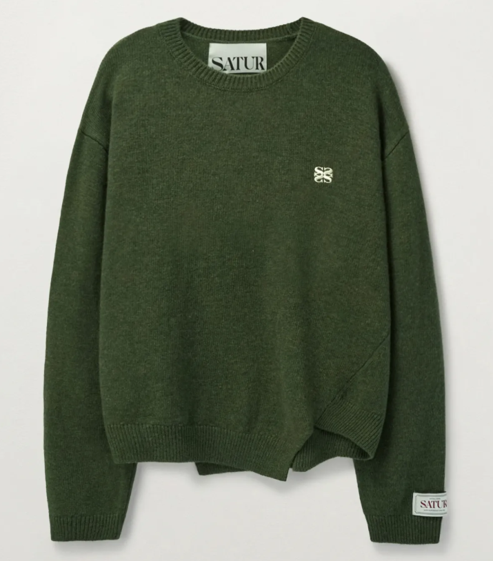 韓國 Satur Dublin Unbalanced Cashmere Blend Knit【SA031】