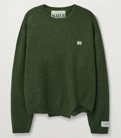 韓國 Satur Dublin Unbalanced Cashmere Blend Knit【SA031】